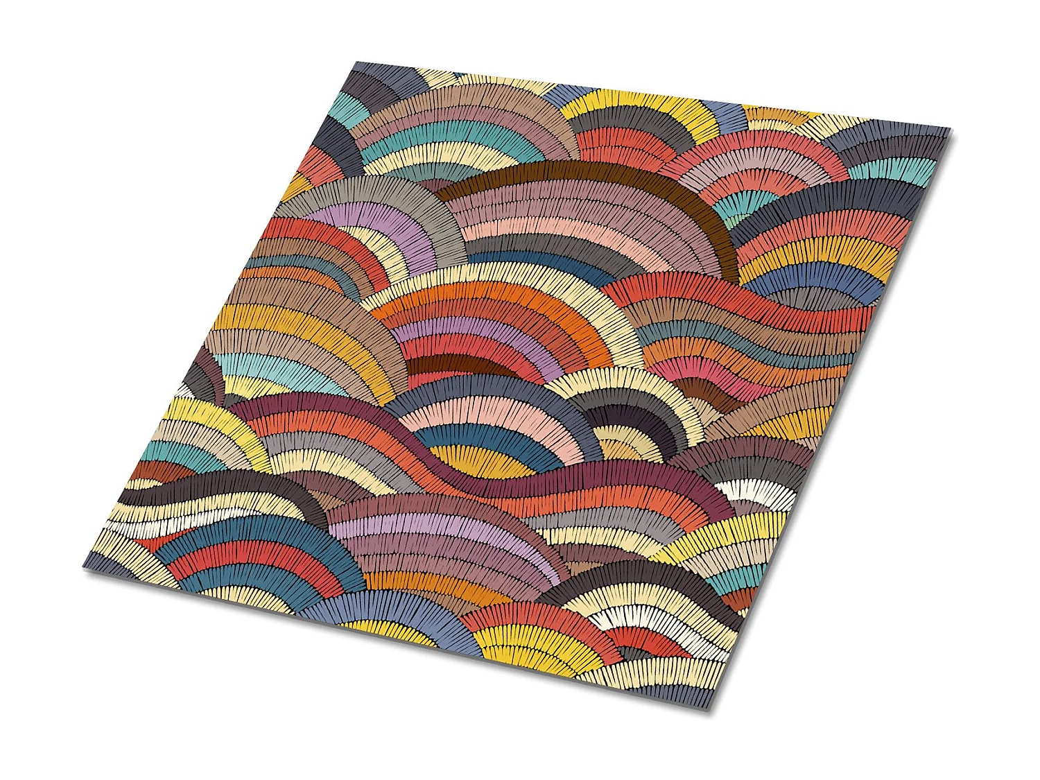 Selbstklebende PVC-Fliesen, selbstklebende PVC-Fliesen – 9 x 30 x 30 – Patchwork-Wellen