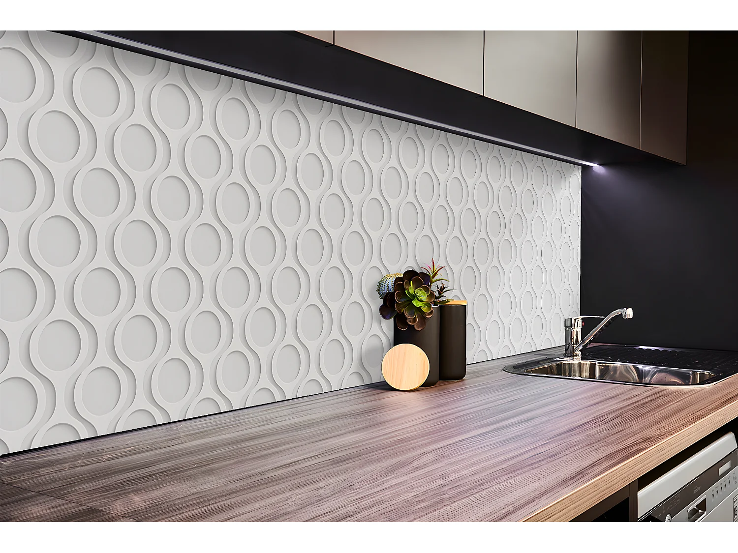 Vinyl-Wandpaneele, selbstklebende Vinylplanken – 100 x 50 cm – moderner Stil