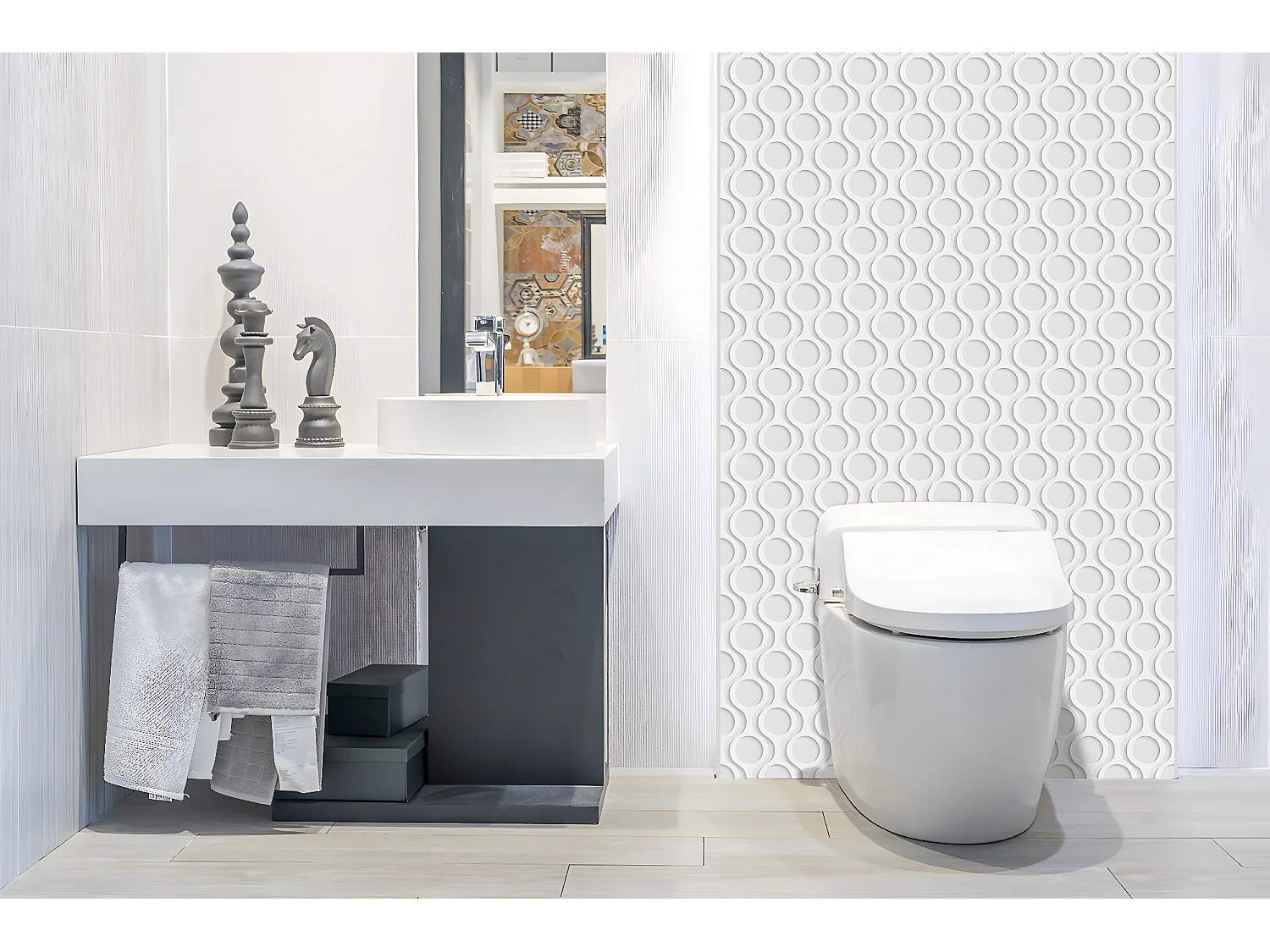 Vinyl-Wandpaneele, selbstklebende Vinylplanken – 100 x 50 cm – moderner Stil