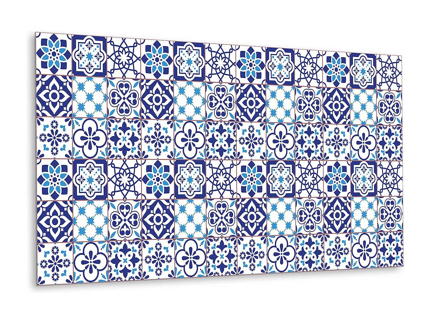 Vinyl-Wandpaneele, selbstklebende Vinylplanken – 100 x 50 cm – Azulejo-Muster