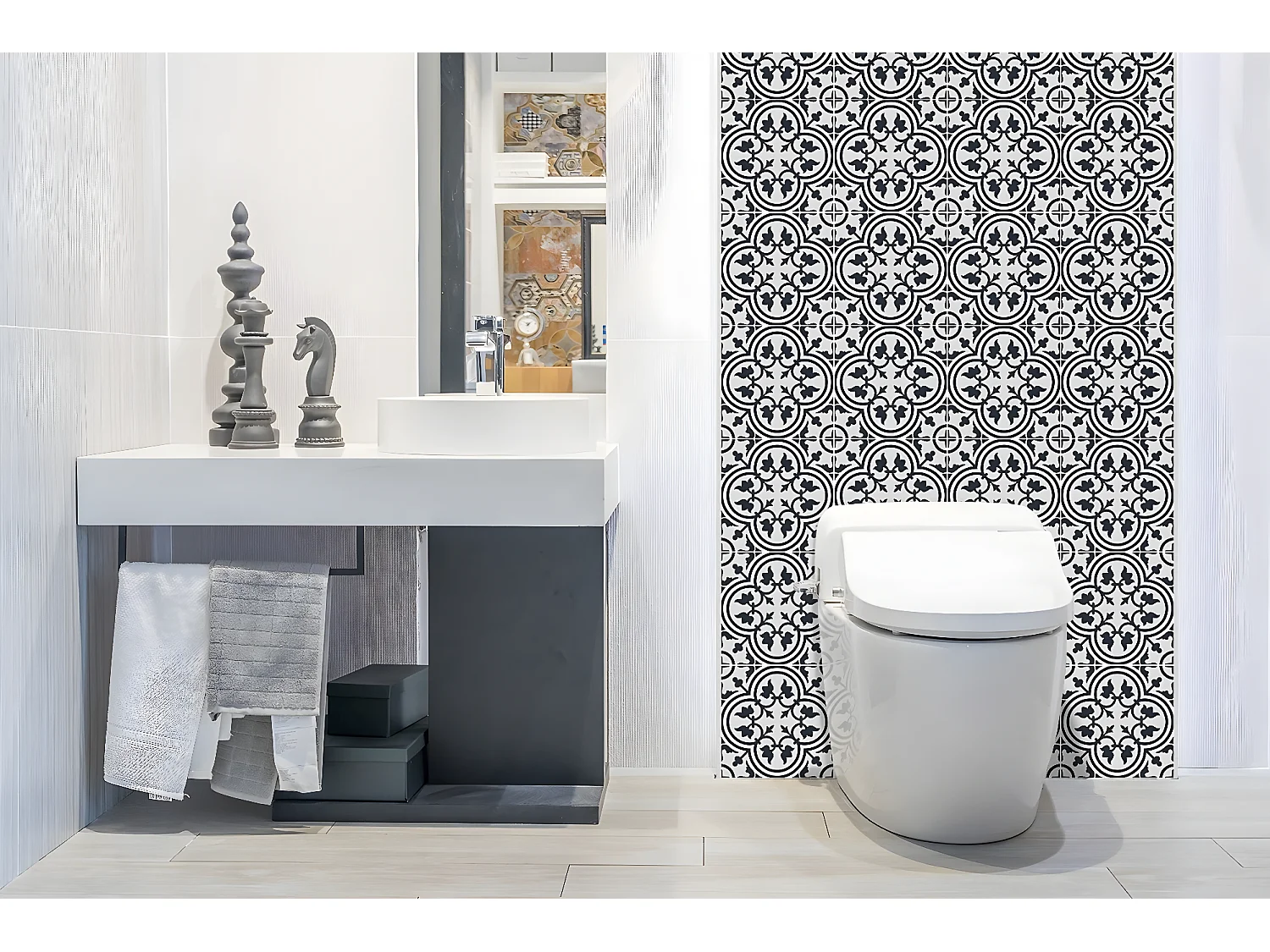 Vinyl-Wandpaneele, selbstklebende Vinylplanken – 100 x 50 cm – Pflanzenmodell