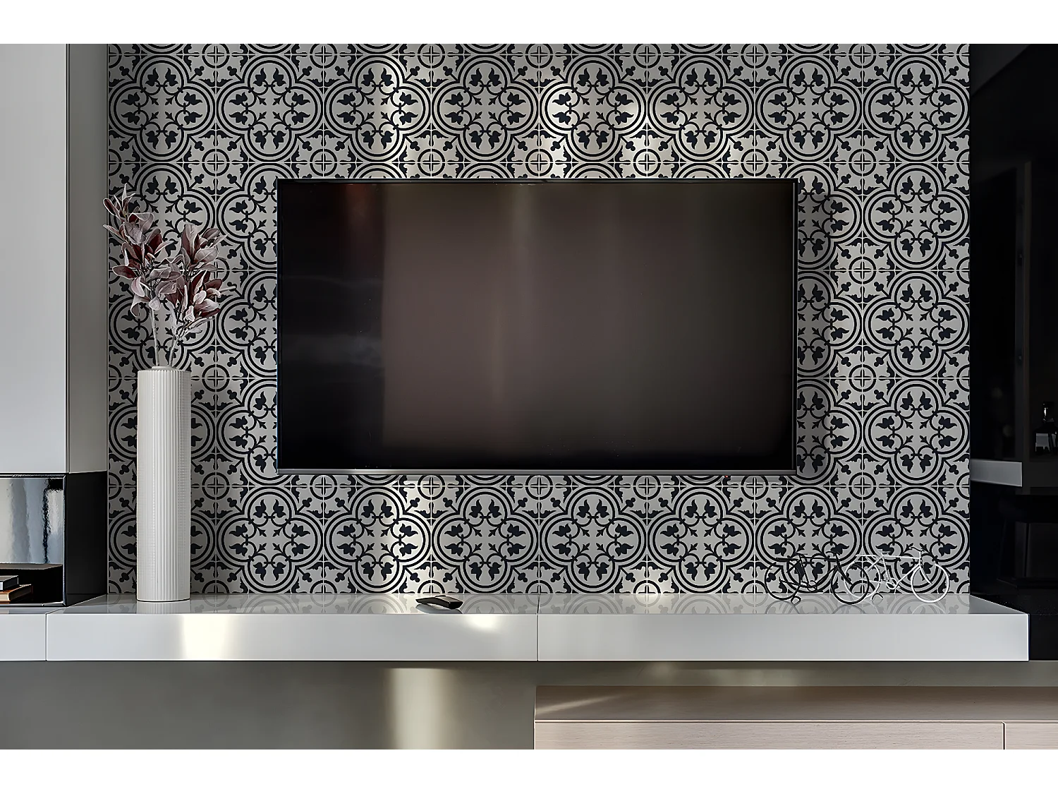 Panneaux muraux en vinyle, Planches en vinyle adhésives - 100x50 cm - Modèle de plante