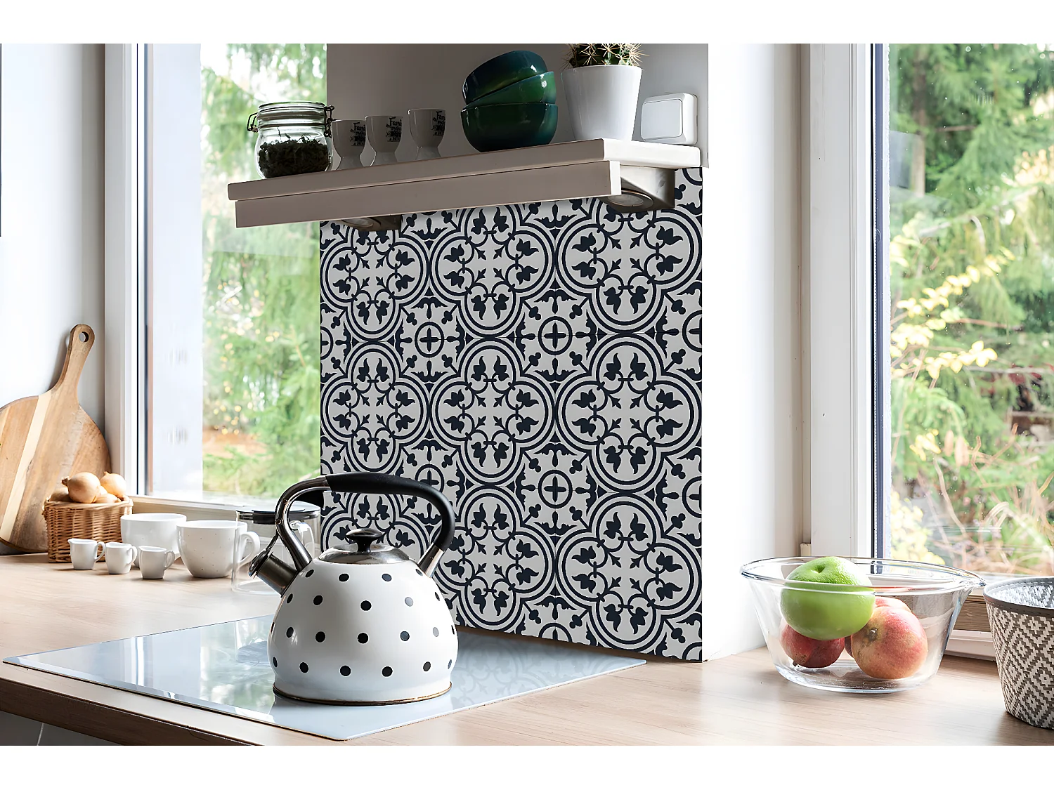 Selbstklebende PVC-Fliesen, selbstklebende PVC-Fliesen – 9 x 30 x 30 – Pflanzenmodell