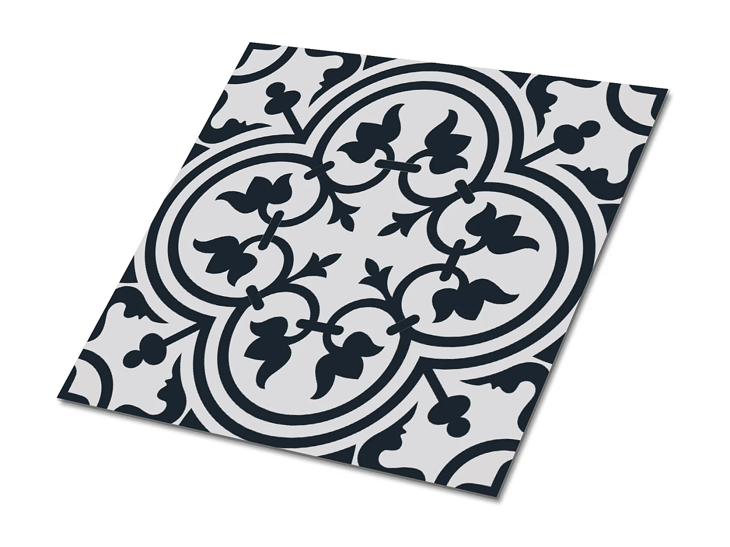 Carreaux autocollants PVC, Carrelage PVC adhésif - 9x30x30 - Modèle de plante