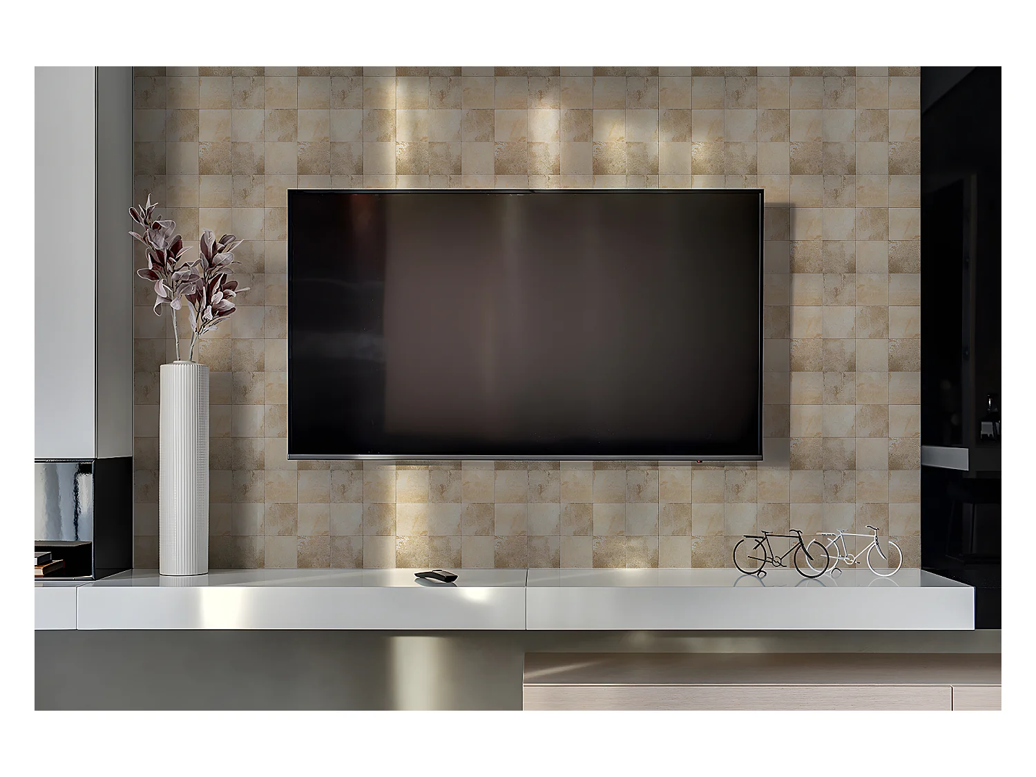 Vinyl wandpanelen, Zelfklevende vinylplanken - 100x50 cm - Steenstructuur