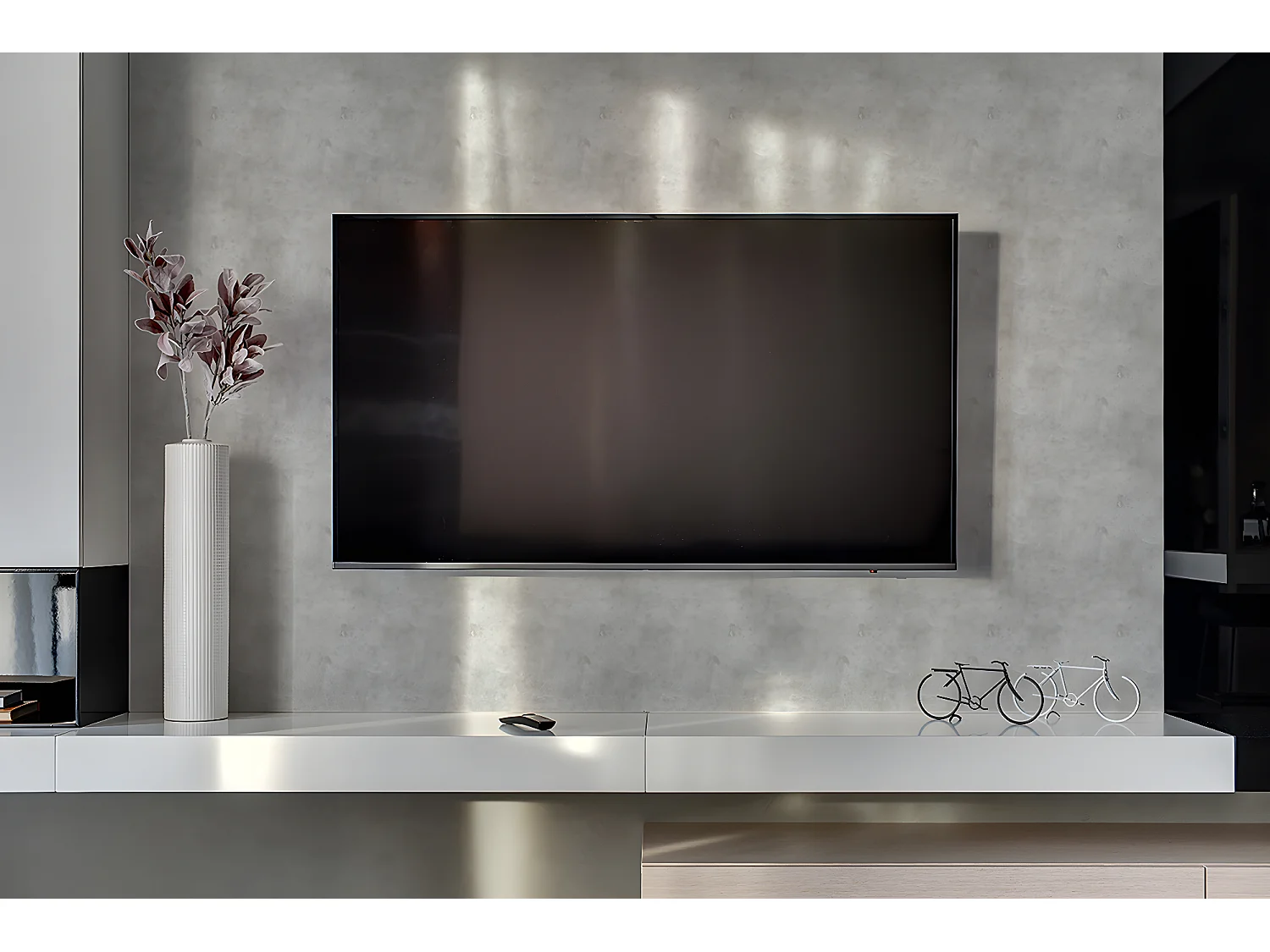 Panneaux muraux en vinyle, Planches en vinyle adhésives - 100x50 cm - Texture béton