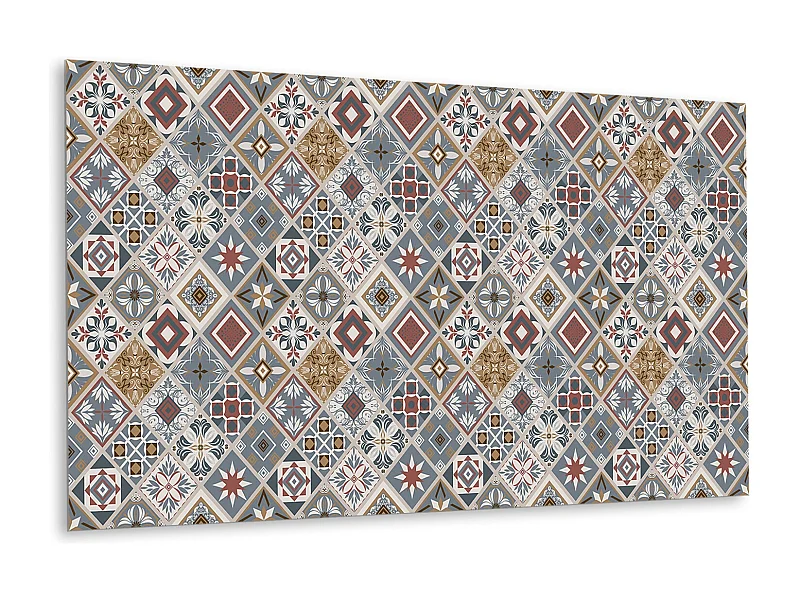 Vinyl-Wandpaneele, selbstklebende Vinylplanken – 100 x 50 cm – türkisches Patchwork