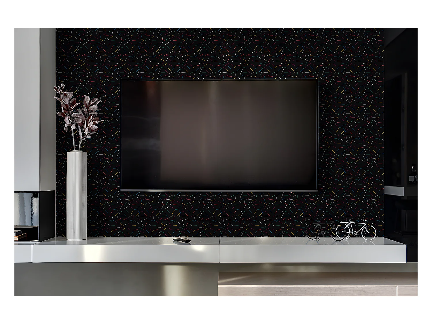 Vinyl wandpanelen, Zelfklevende vinylplanken - 100x50 cm - Gekleurde lijnen