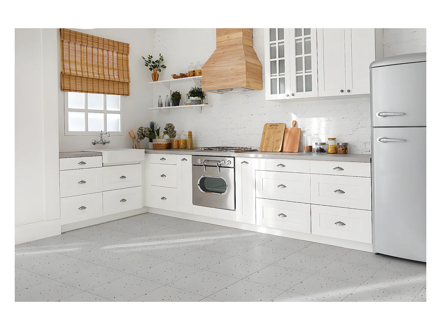 Zelfklevende PVC-tegels, Zelfklevende PVC-tegels - 9x30x30 - Architectonisch beton.