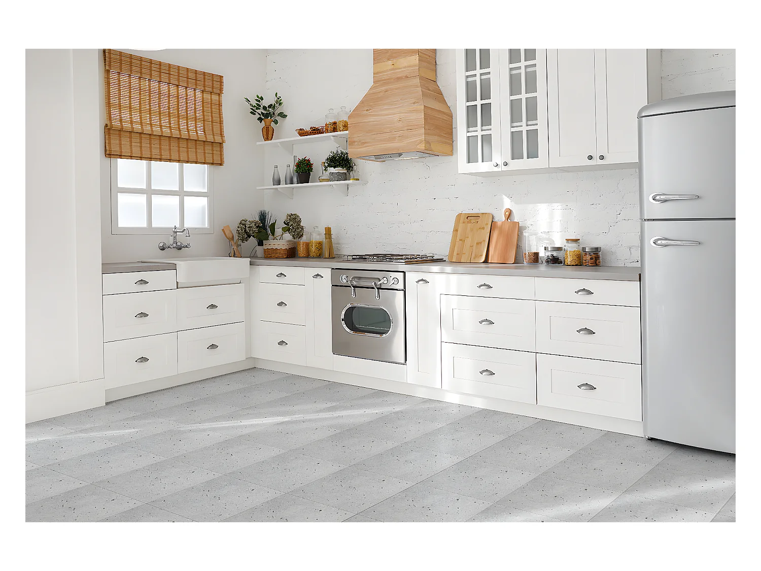 Zelfklevende PVC-tegels, Zelfklevende PVC-tegels - 9x30x30 - Architectonisch beton.