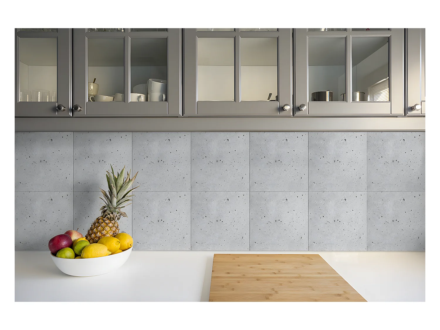 Zelfklevende PVC-tegels, Zelfklevende PVC-tegels - 9x30x30 - Architectonisch beton.