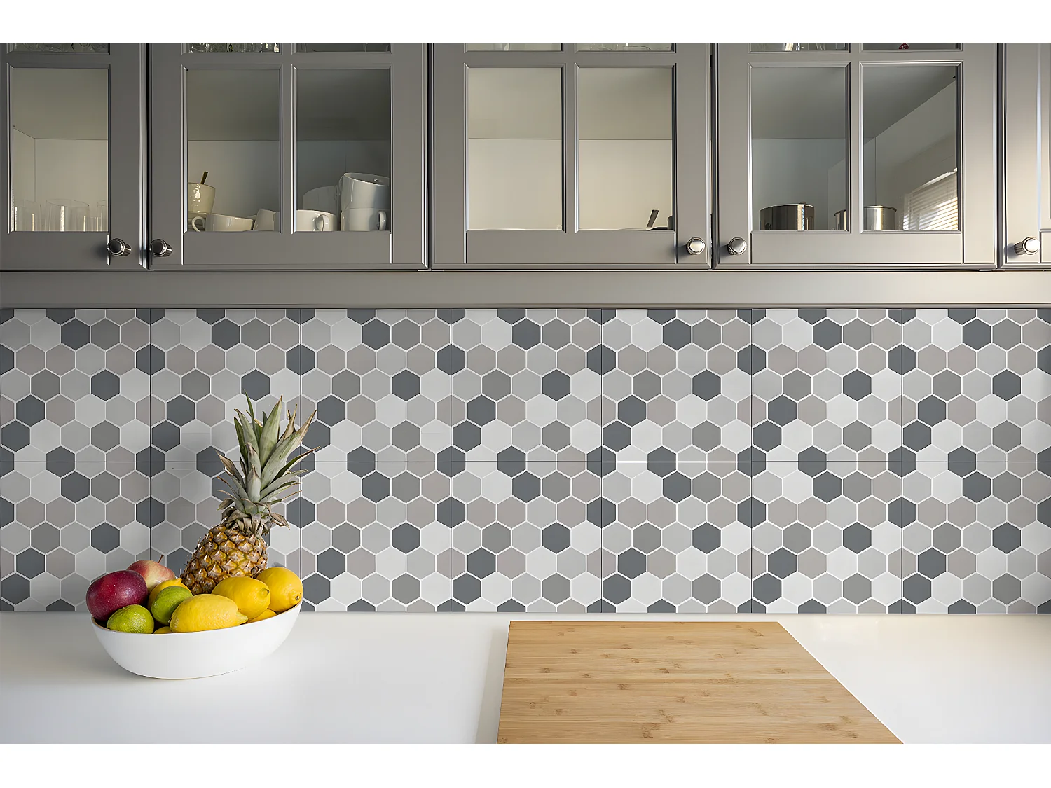 Carreaux autocollants PVC, Carrelage PVC adhésif - 9x30x30 - rayon de miel