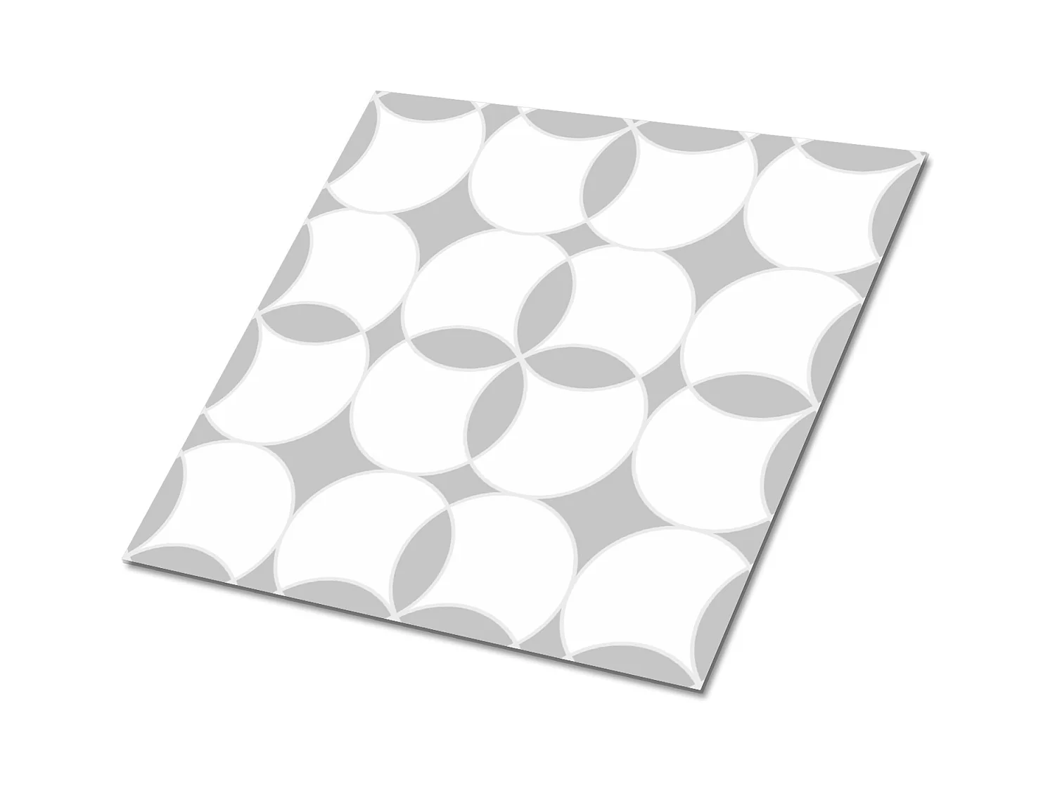Carreaux autocollants PVC, Carrelage PVC adhésif - 9x30x30 - Cercles géométriques