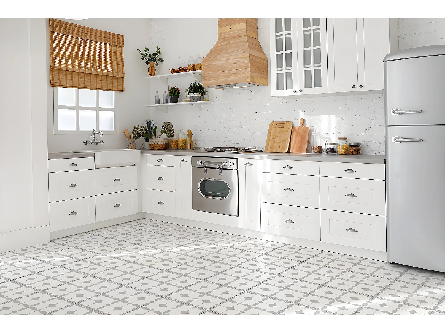 Selbstklebende PVC-Fliesen, selbstklebende PVC-Fliesen – 9 x 30 x 30 – geometrische Kreise