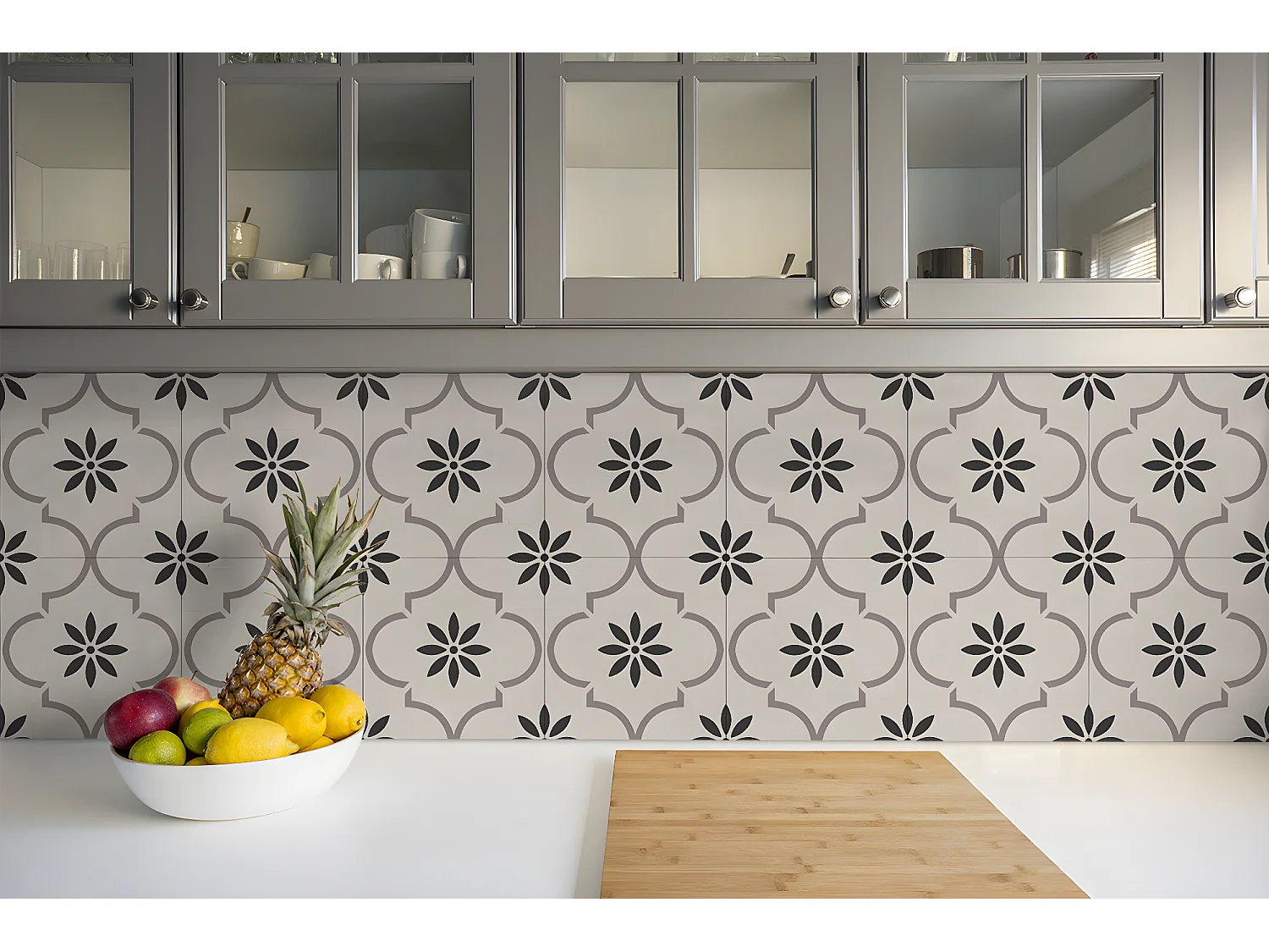 Piastrelle PVC autoadesive, Piastrelle PVC adesive - 9x30x30 - Motivo floreale arabo