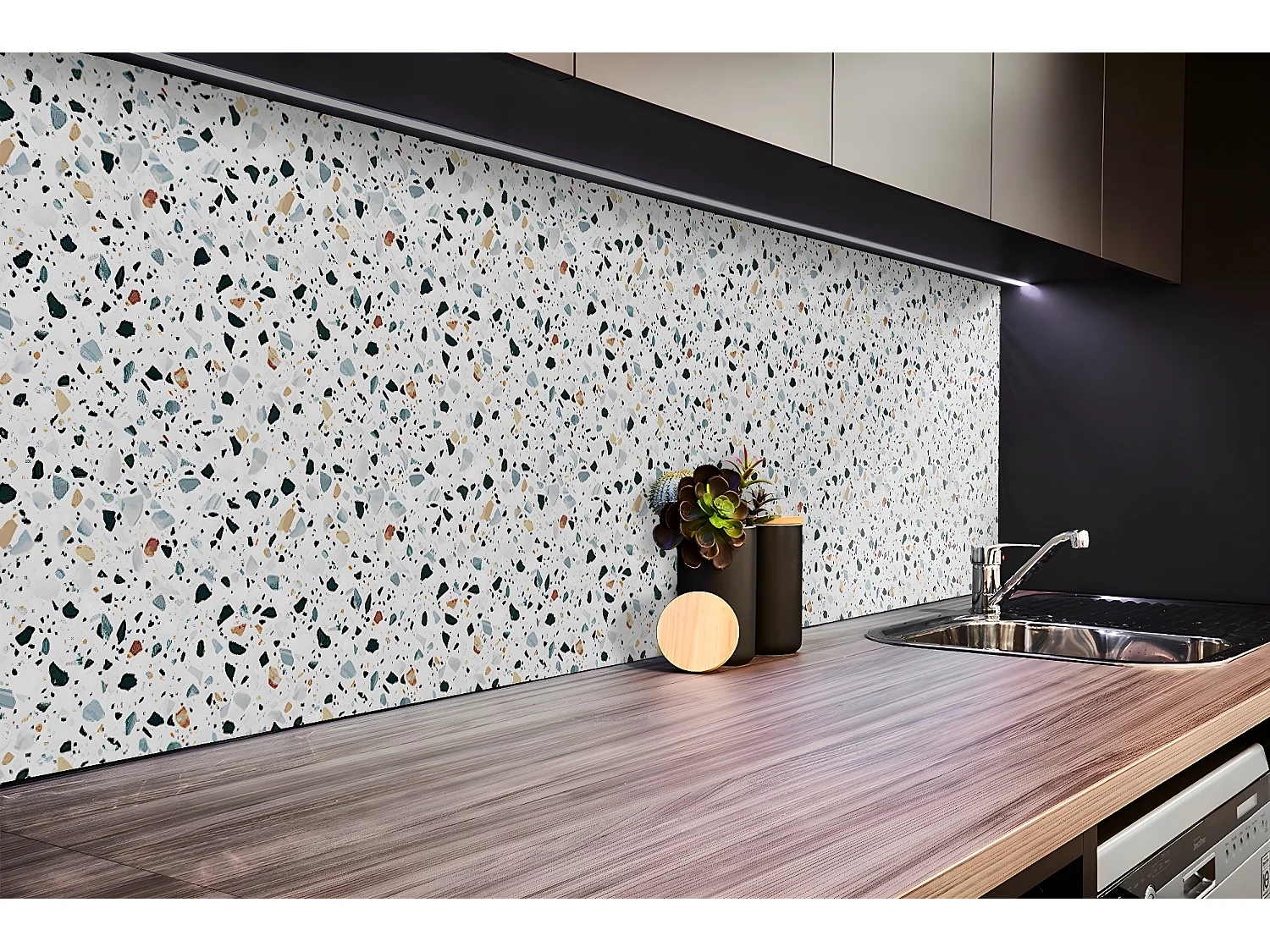 Vinyl-Wandpaneele, selbstklebende Vinylplanken – 100 x 50 cm – klassischer italienischer Bodenbelag