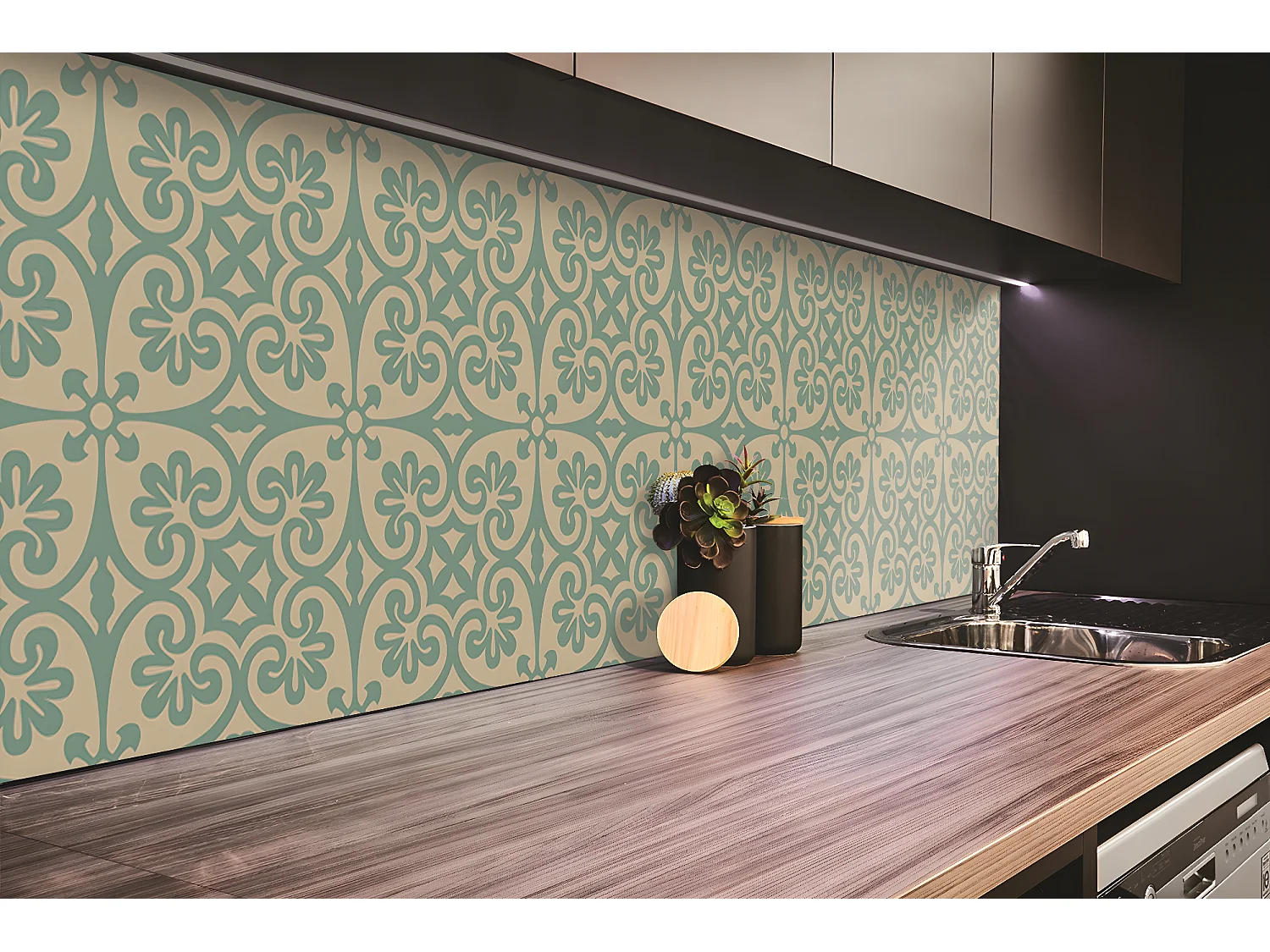 Vinyl-Wandpaneele, selbstklebende Vinylplanken – 100 x 50 cm – orientalische Atmosphäre