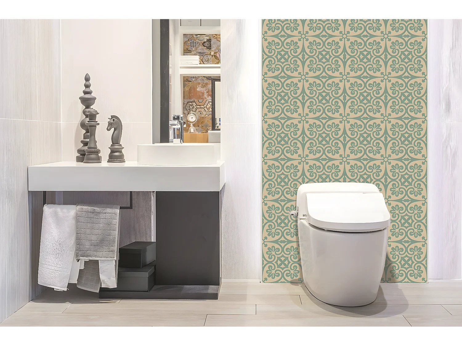 Vinyl-Wandpaneele, selbstklebende Vinylplanken – 100 x 50 cm – orientalische Atmosphäre