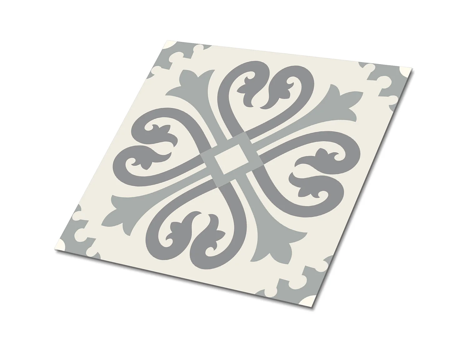 Carreaux autocollants PVC, Carrelage PVC adhésif - 9x30x30 - Motif arabe - gris