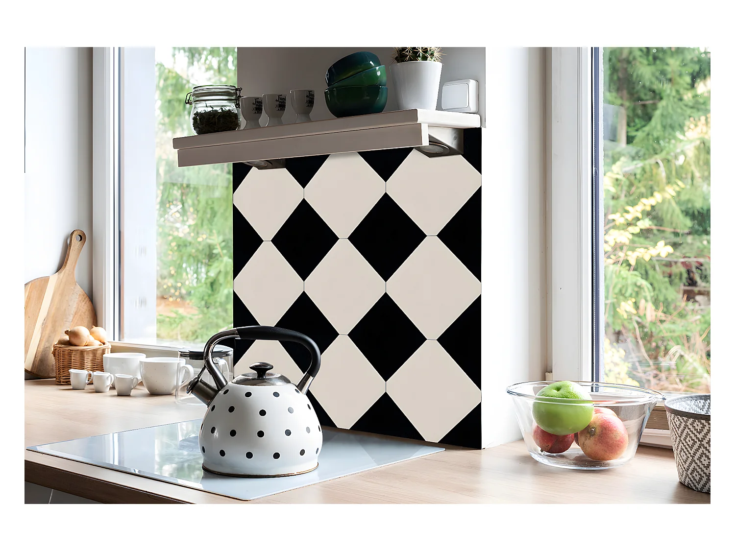 Zelfklevende PVC-tegels, Zelfklevende PVC-tegels - 9x30x30 - Diamant