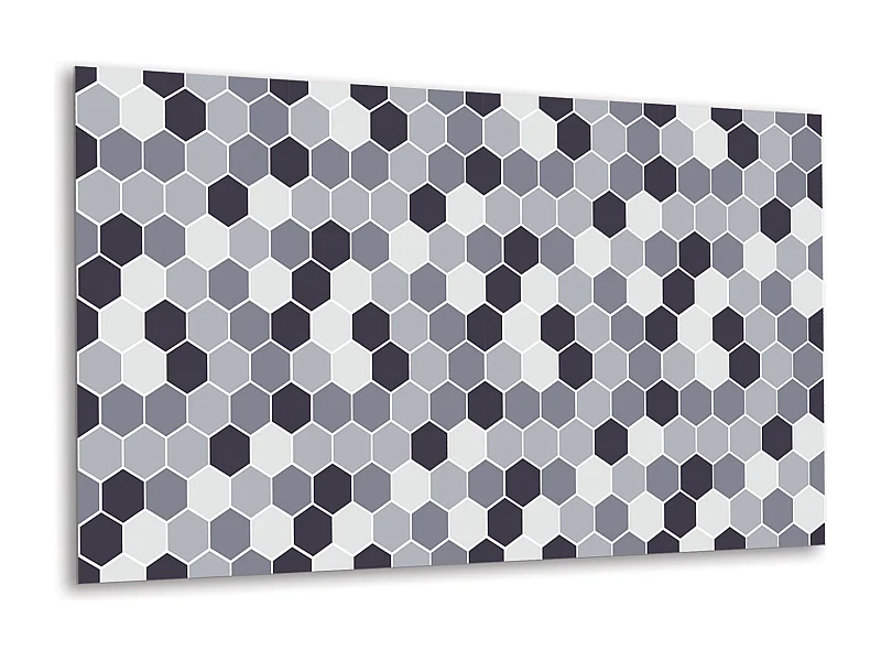 Panneaux muraux en vinyle, Planches en vinyle adhésives - 100x50 cm - Hexagones