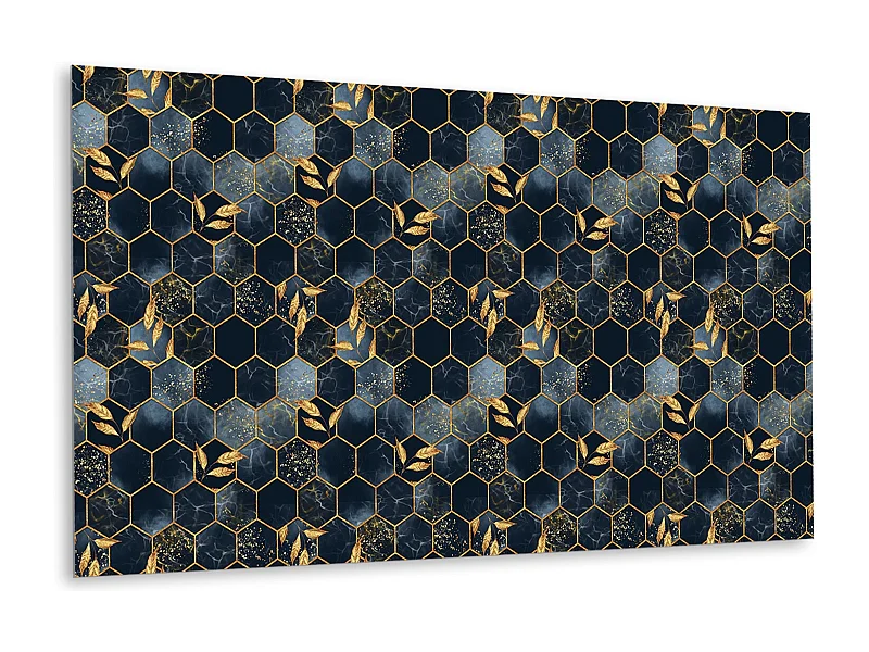 Vinyl-Wandpaneele, selbstklebende Vinylplanken – 100 x 50 cm – Platten und Sechsecke