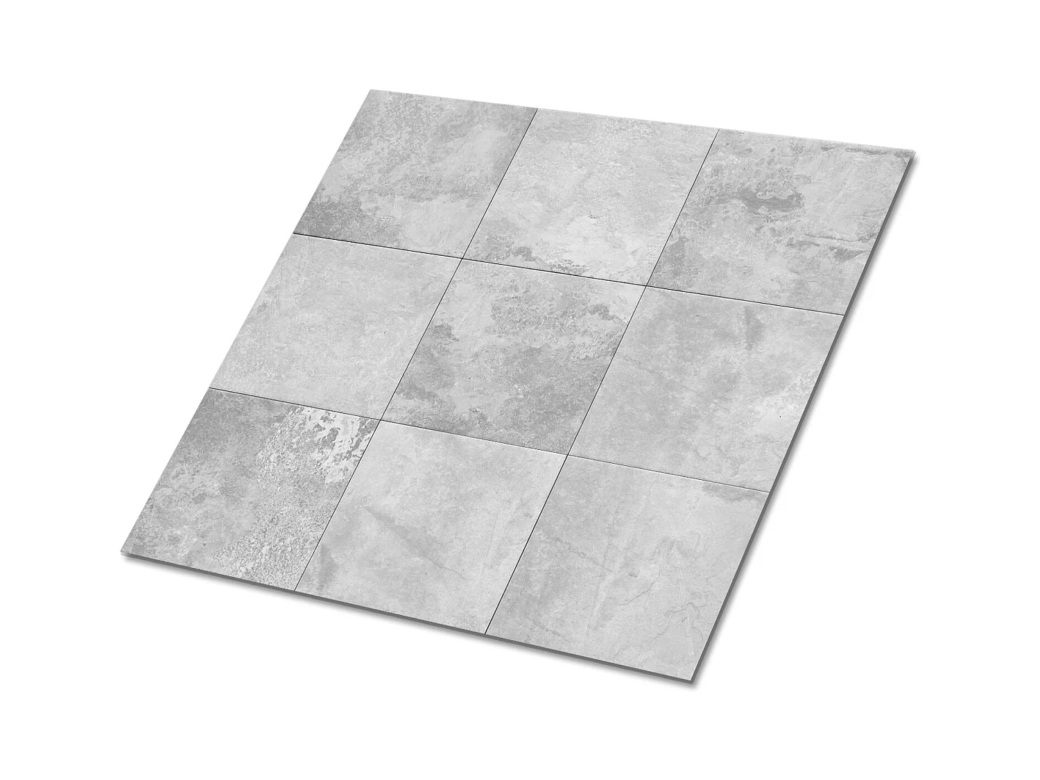 Carreaux autocollants PVC, Carrelage PVC adhésif - 9x30x30 - Patchwork de béton.