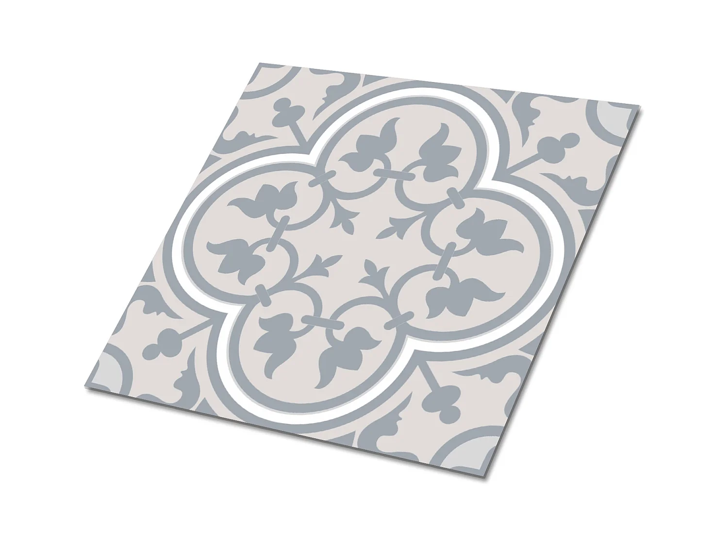 Carreaux autocollants PVC, Carrelage PVC adhésif - 9x30x30 - Motif floristique