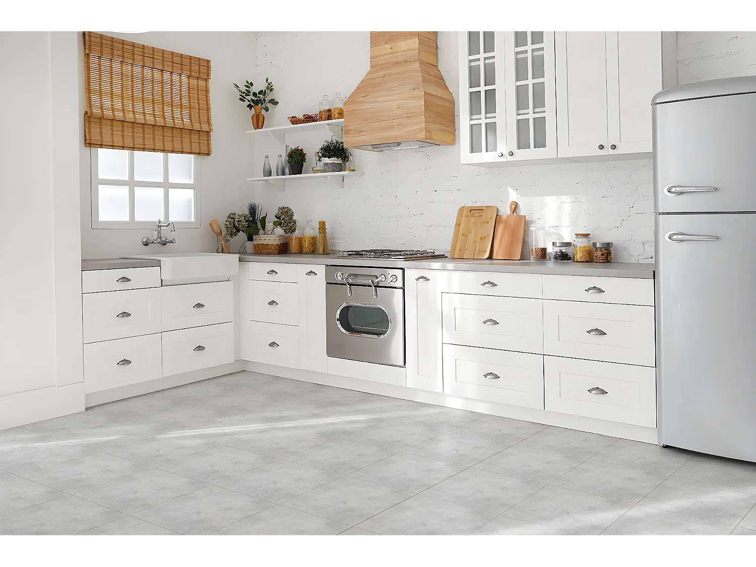 Carreaux autocollants PVC, Carrelage PVC adhésif - 9x30x30 - Texture béton