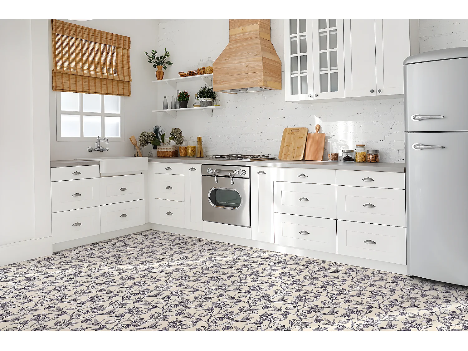 Carreaux autocollants PVC, Carrelage PVC adhésif - 9x30x30 - Oiseaux sur une branche