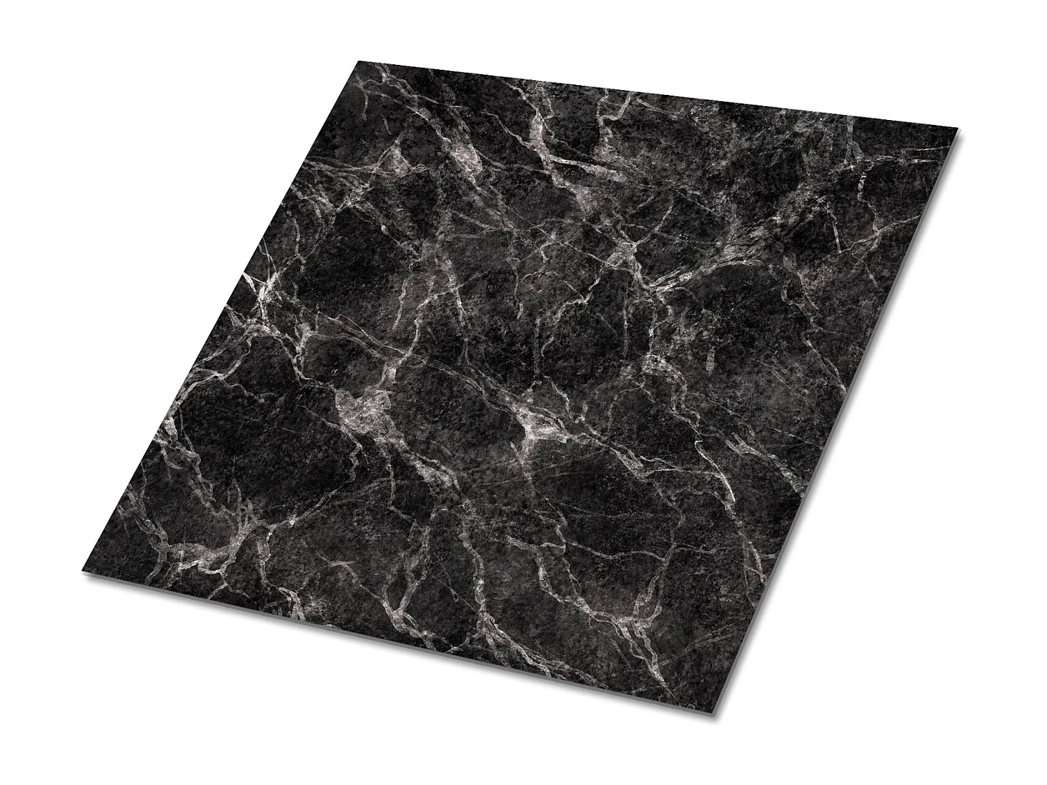 Carreaux autocollants PVC, Carrelage PVC adhésif - 9x30x30 - Marbre foncé