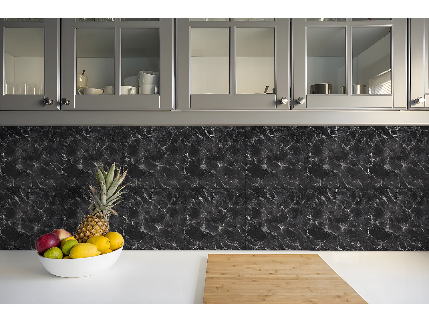 Piastrelle in PVC autoadesive, Piastrelle in PVC adesive - 9x30x30 - Marmo scuro