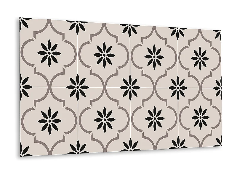 Panneaux muraux en vinyle, Planches en vinyle adhésives - 100x50 cm - Motif floral arabe