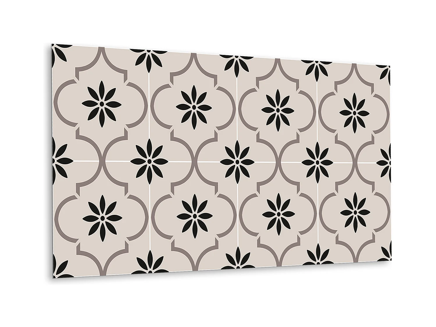 Panneaux muraux en vinyle, Planches en vinyle adhésives - 100x50 cm - Motif floral arabe