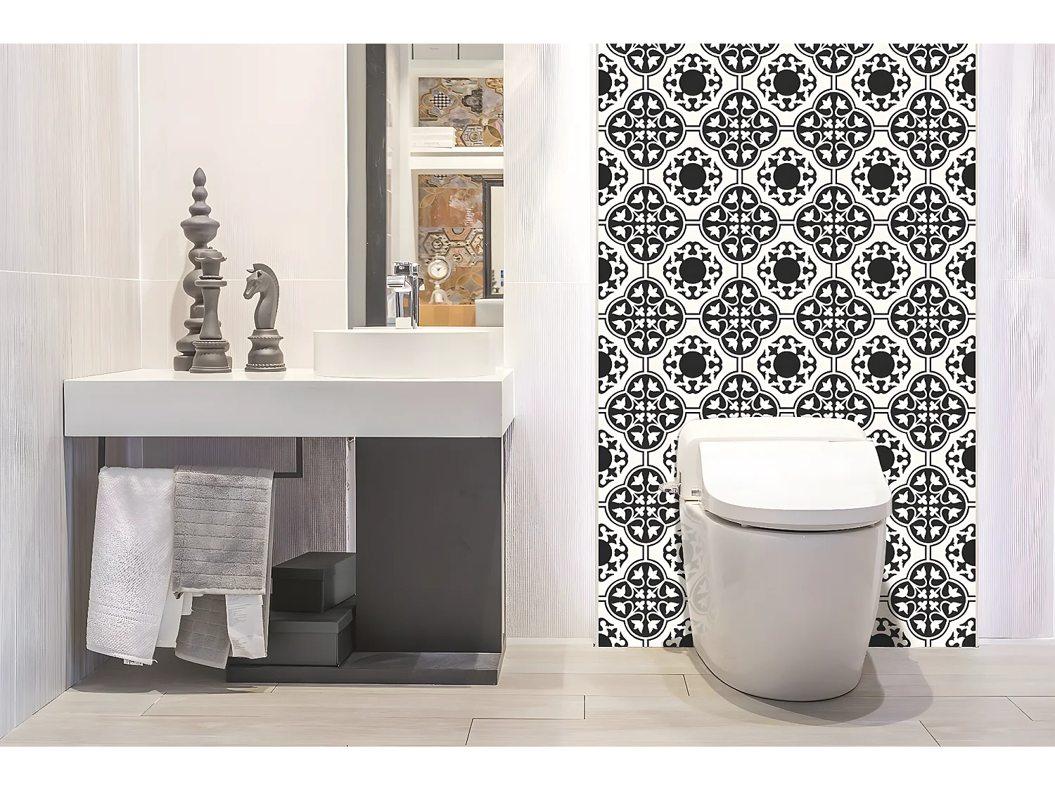 Panneaux muraux en vinyle, Planches en vinyle adhésives - 100x50 cm - Décoration florale