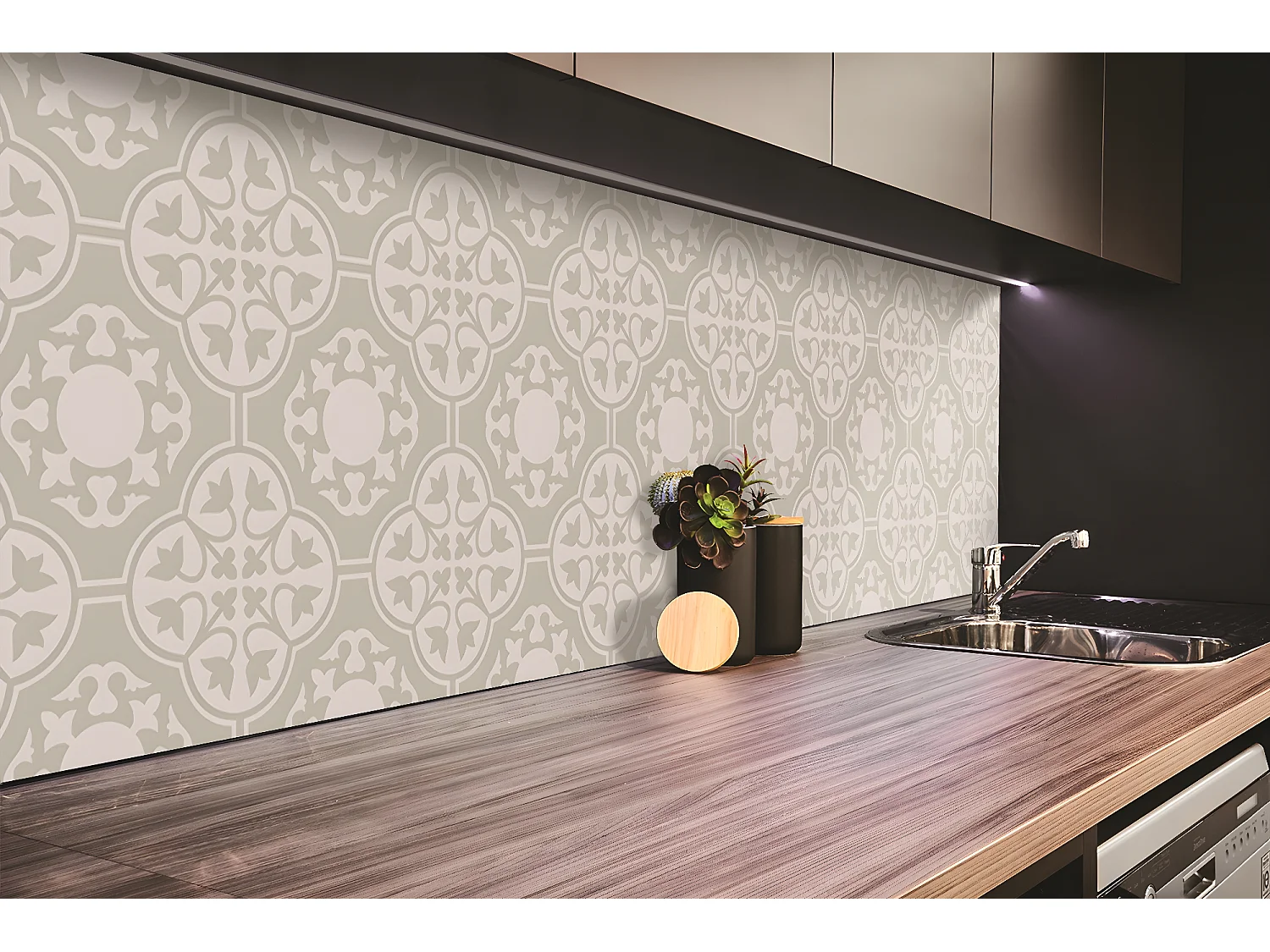 Vinyl-Wandpaneele, selbstklebende Vinylplanken – 100 x 50 cm – dekorative Blumen