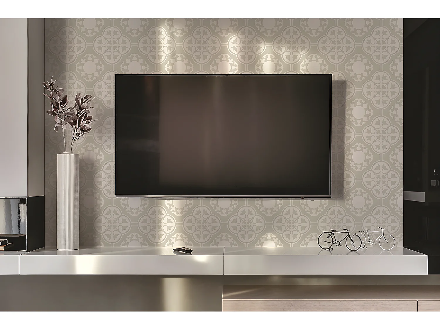 Panneaux muraux en vinyle, Planches en vinyle adhésives - 100x50 cm - Fleurs décoratives