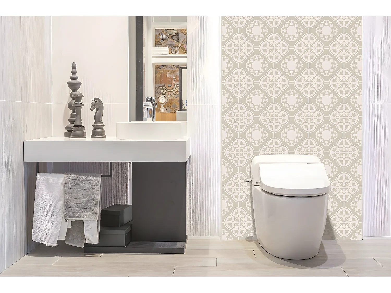 Panneaux muraux en vinyle, Planches en vinyle adhésives - 100x50 cm - Fleurs décoratives