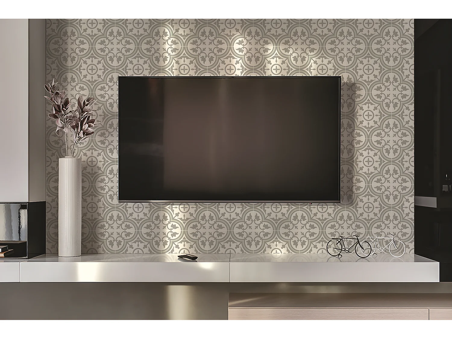 Panneaux muraux en vinyle, Planches en vinyle adhésives - 100x50 cm - Motifs floraux