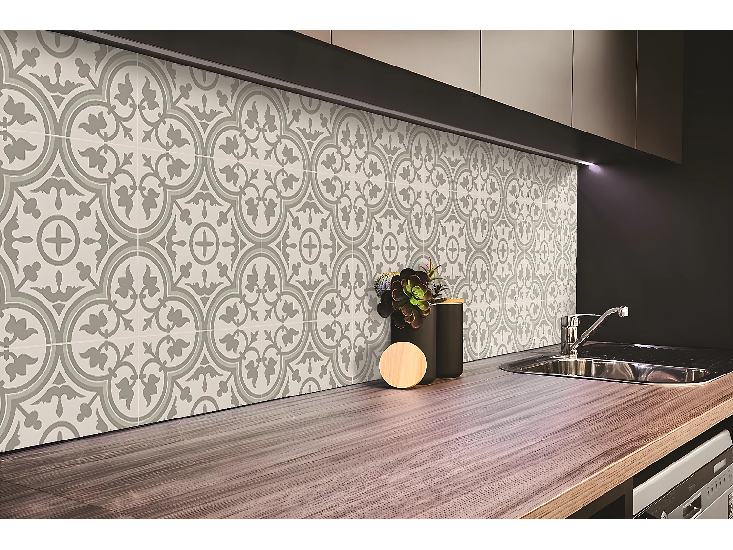 Panneaux muraux en vinyle, Planches en vinyle adhésives - 100x50 cm - Motifs floraux