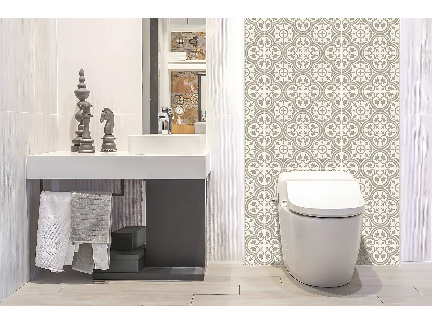 Panneaux muraux en vinyle, Planches en vinyle adhésives - 100x50 cm - Motifs floraux