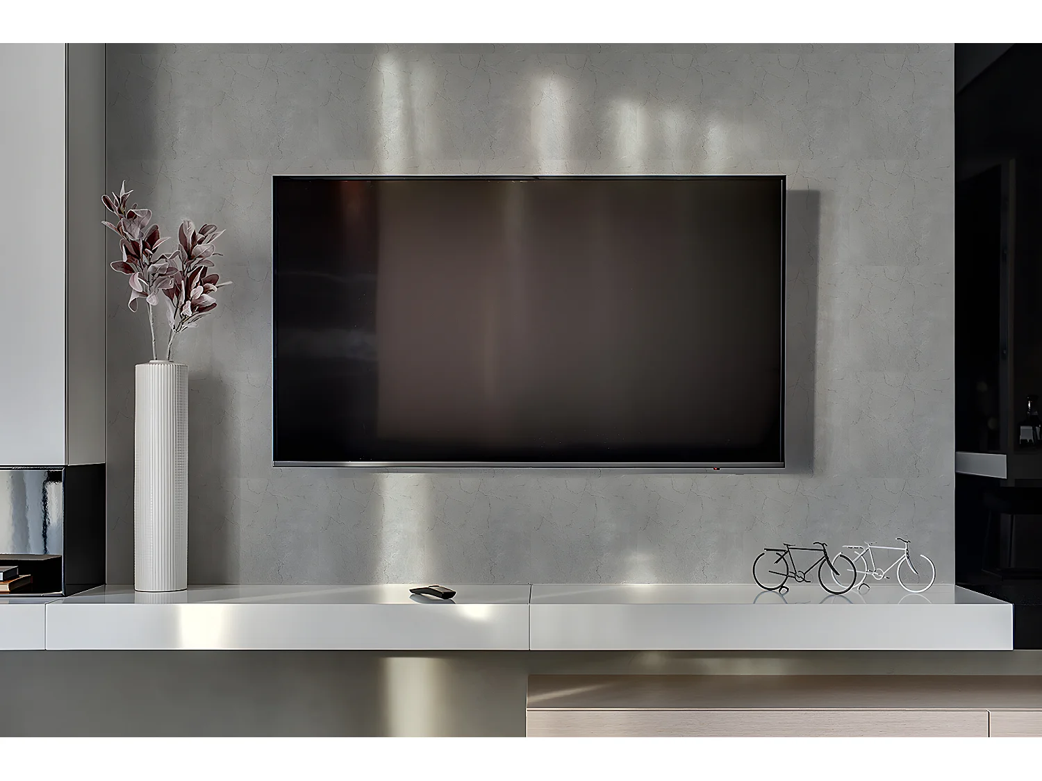 Panneaux muraux en vinyle, Planches en vinyle adhésives - 100x50 cm - Béton fissuré