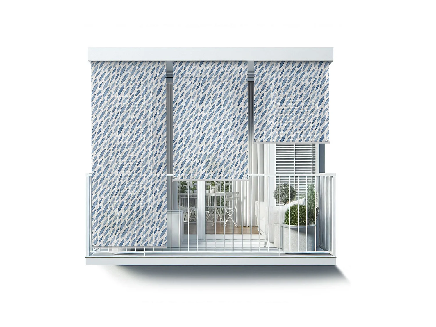 Magnifique store enrouleur extérieur - 100x290 cm -Motifs abstraits Rideau de balcon, Stores enrouleurs de balcon, Rideau pare-soleil