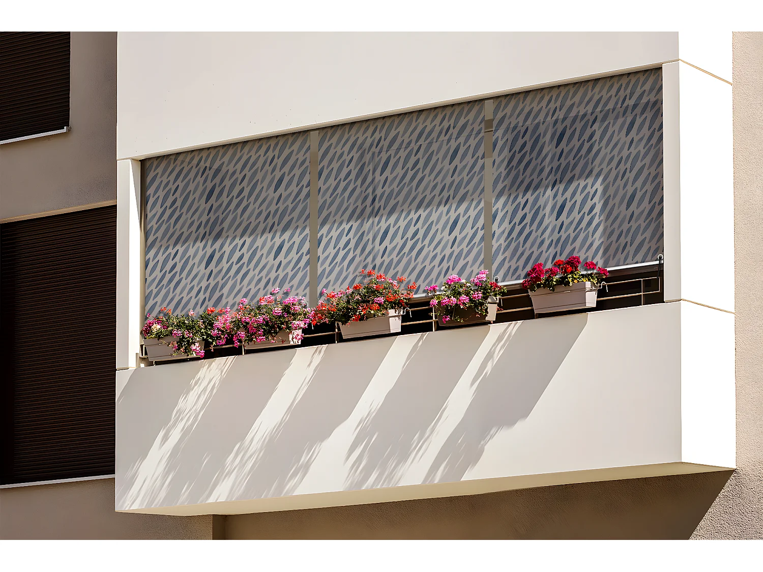 Magnifique store enrouleur extérieur - 150x180 cm -Motifs abstraits Rideau de balcon, Stores enrouleurs de balcon, Rideau pare-soleil