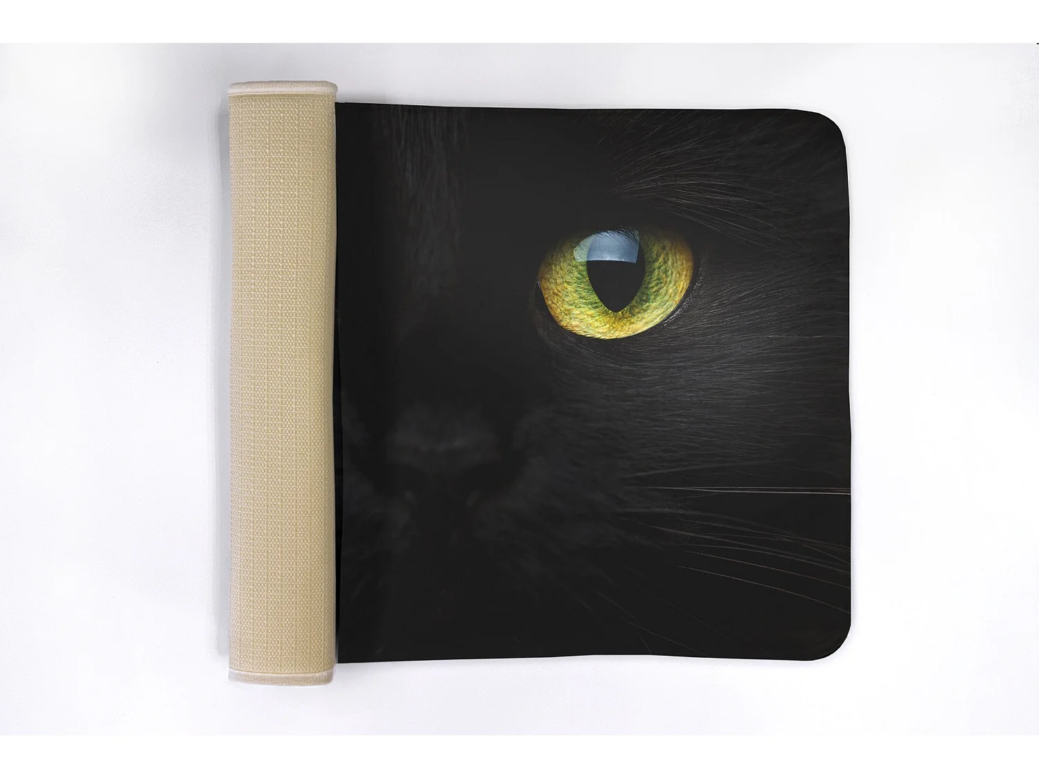 Tapis de salle de bain moderne 75x45 cm - Tapis de salle de bain confortable Chat noir mignon