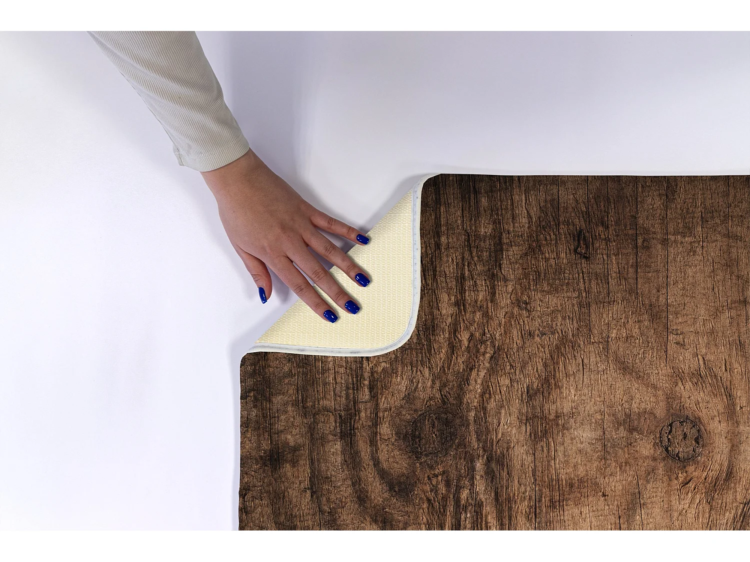 Tapis de salle de bain 75x45 cm - Tapis de salle de bain antidérapant Bois Naturel