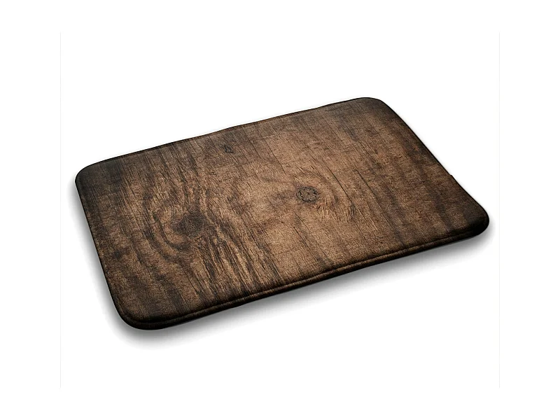 Badezimmermatte 75x45 cm - Rutschfeste Badezimmermatte aus Naturholz