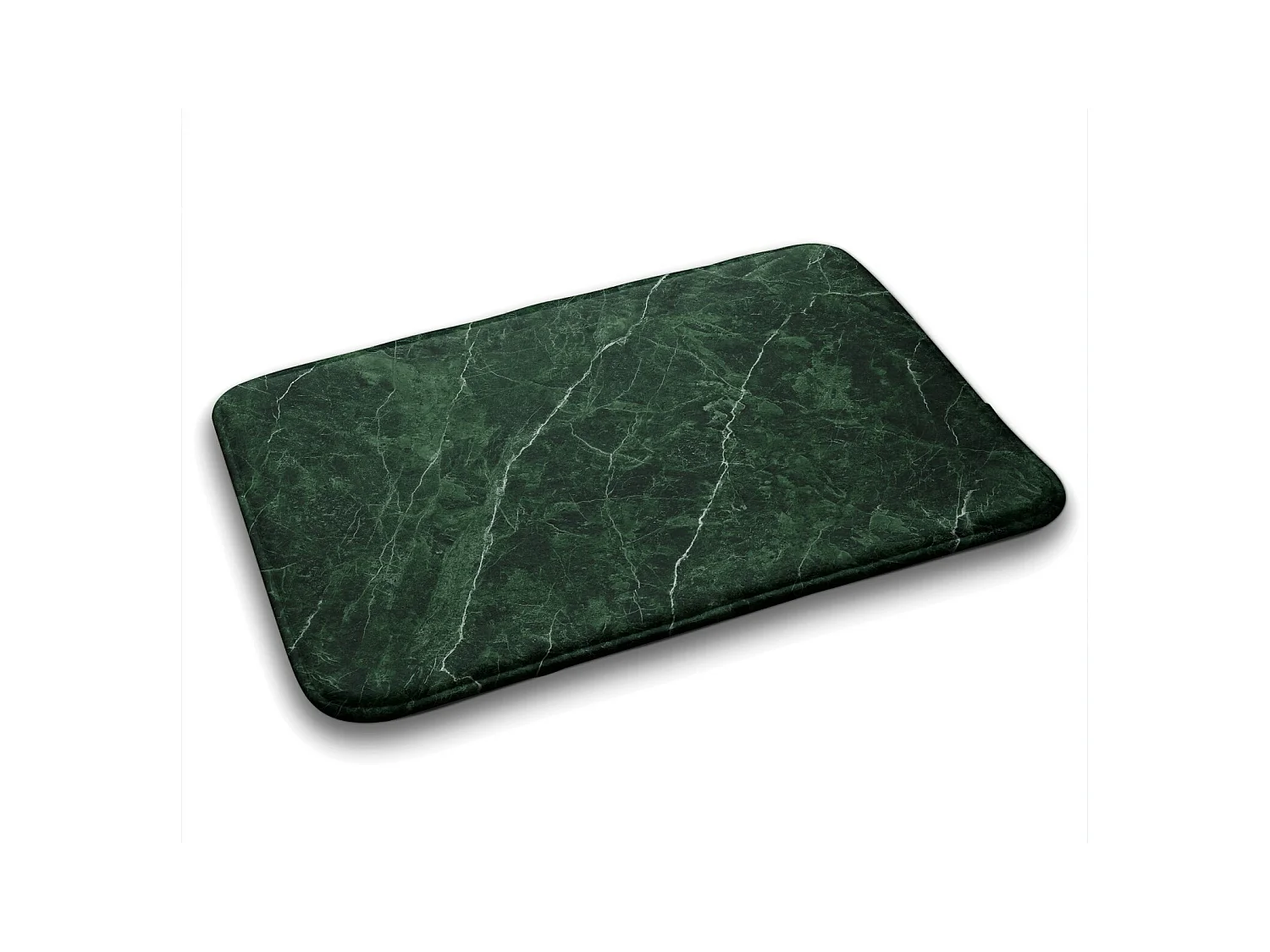Stijlvol badkamerkleed 75x45 cm - Modern badkamerkleed Uniek groen marmer