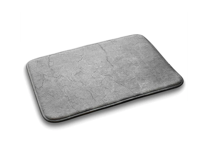 Eleganter Badezimmerteppich 75x45 cm - Moderner Badezimmerteppich Moderner grauer Beton