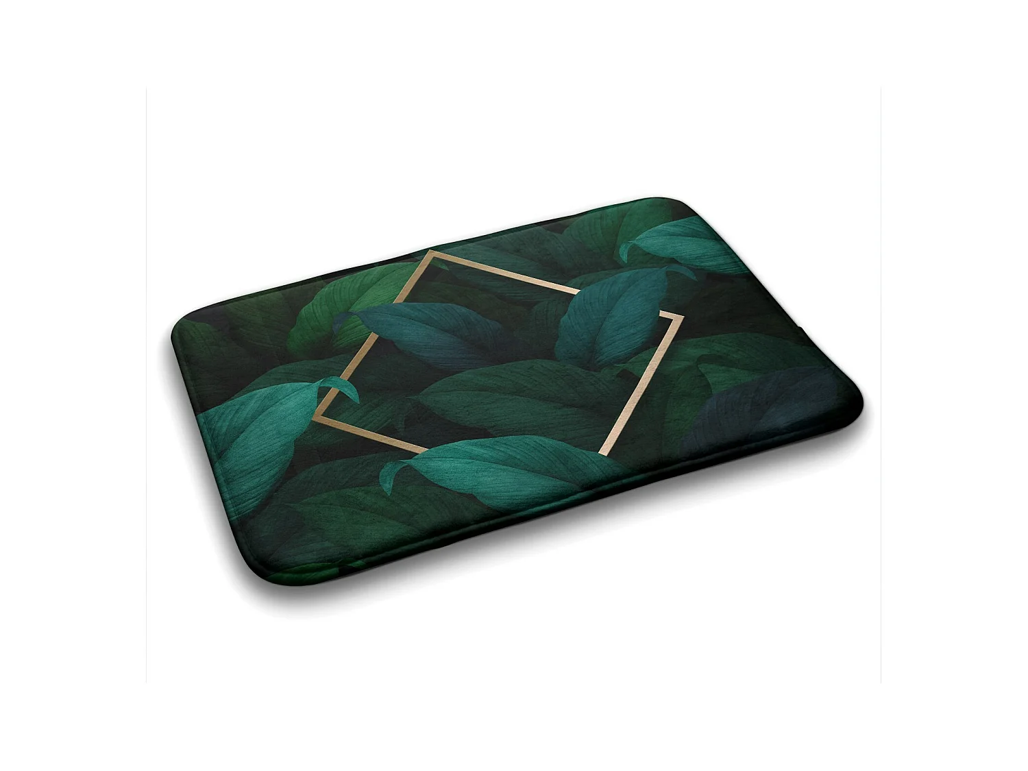 Tapis de salle de bain doux 90x60 cm - Tapis de salle de bain antidérapant Feuilles tropicales exotiques